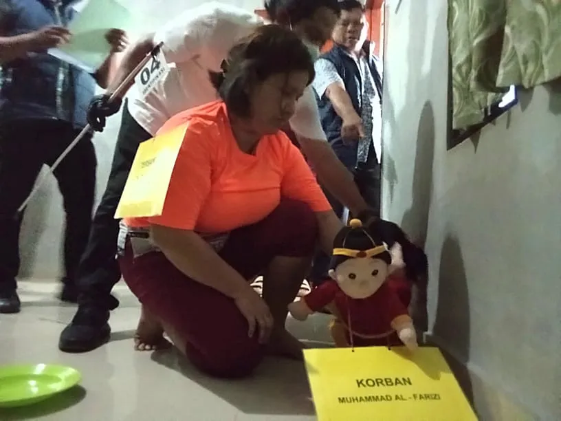 Rekonstruksi Bongkar Kebohongan TCH: Benamkan Kepala Balita MA ke Air Karena Tangisan Tak Berhenti