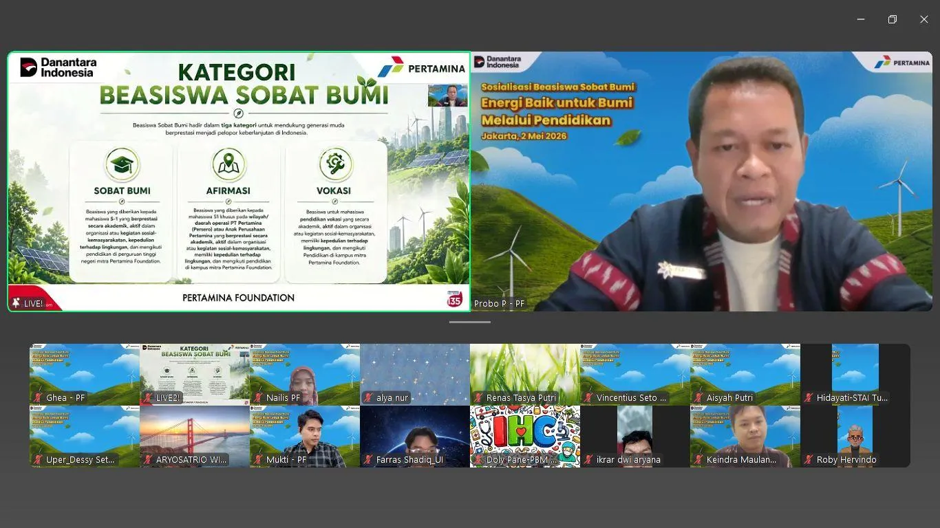 Pertamina Buka Beasiswa Sobat Bumi di Hari Pendidikan