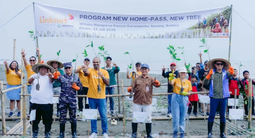 New Home-Pass, New Tree, Inisiatif Linknet Jaga Benteng Pesisir dan Masa Depan Masyarakat Serang