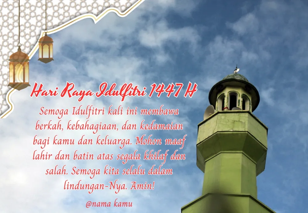 Berita Terkini: Cara Bikin Kartu Ucapan Lebaran 2026 Makin Kece Pakai Twibbon, Gampang, Gratis, dan Kekinian