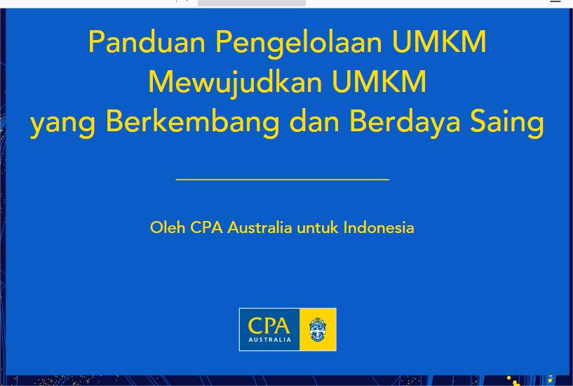 CPA Australia Luncurkan Panduan untuk Mendukung UMKM Indonesia Naik Kelas